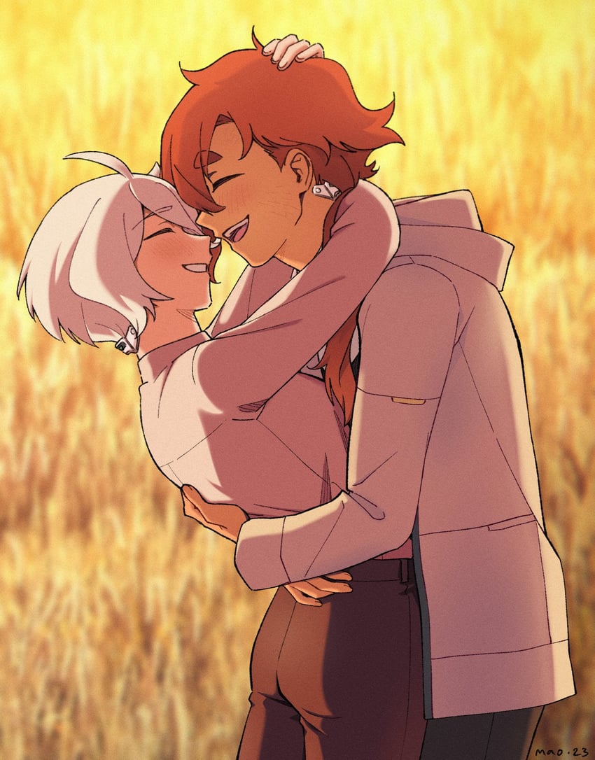 suletta mercury and miorine rembran (gundam and 1 more) drawn by inumawoo