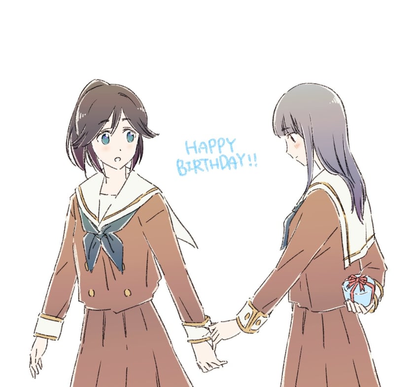 yoroizuka mizore and kasaki nozomi (hibike! euphonium and 1 more) drawn by 1kudamo1