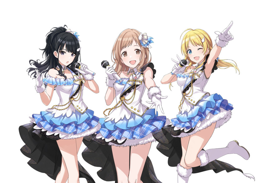 hachimiya meguru, sakuragi mano, and kazano hiori (idolmaster and 1 more) drawn by tomari_(veryberry00)