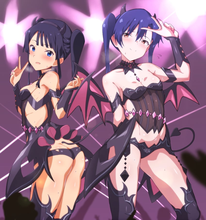 kisaragi chihaya and mogami shizuka (idolmaster and 3 more) drawn by rqm55