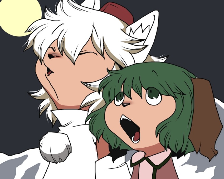 inubashiri momiji and kasodani kyouko (touhou) drawn by onikobe_rin