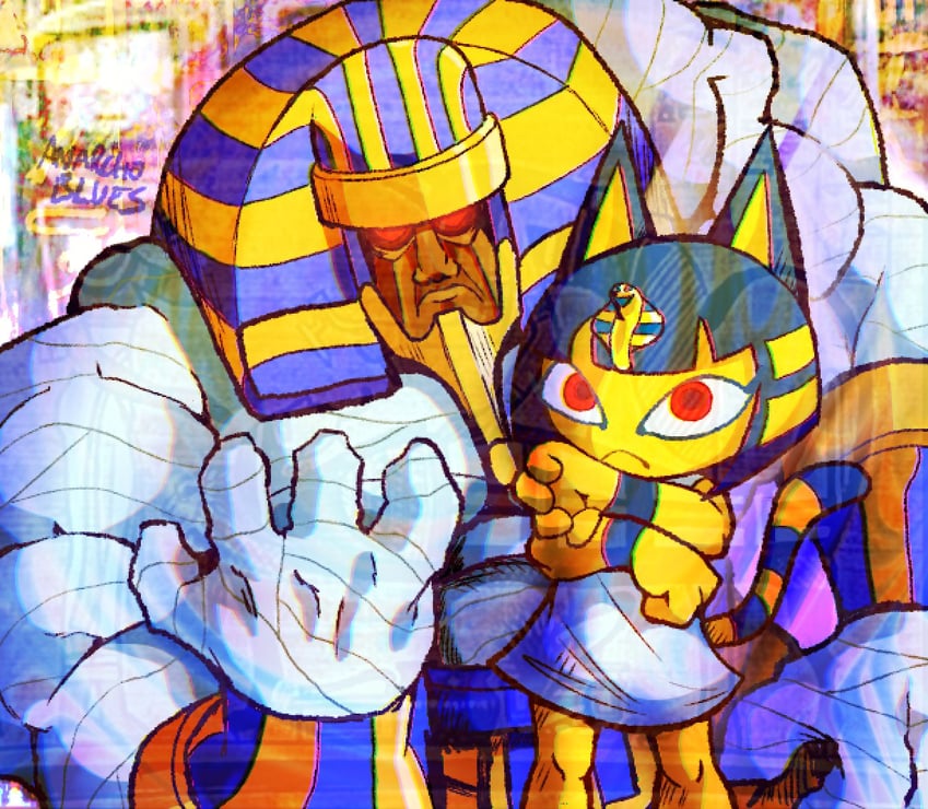 ankha and anakaris (darkstalkers and 1 more) drawn by anarchoblues