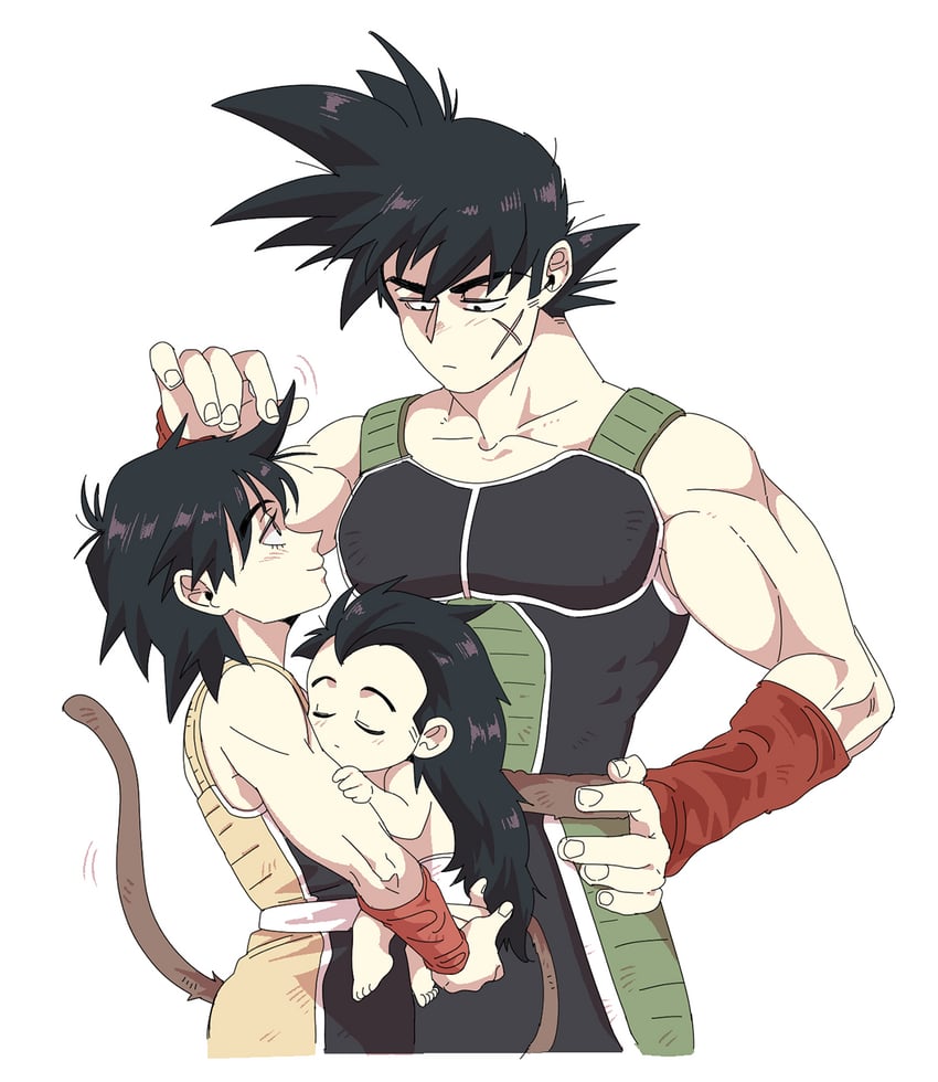 bardock, gine, and raditz (dragon ball and 2 more) drawn by magni_yoon