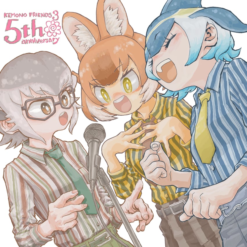 dhole, common dolphin, and meerkat (kemono friends and 1 more) drawn by bara_bara_(pop_pop)