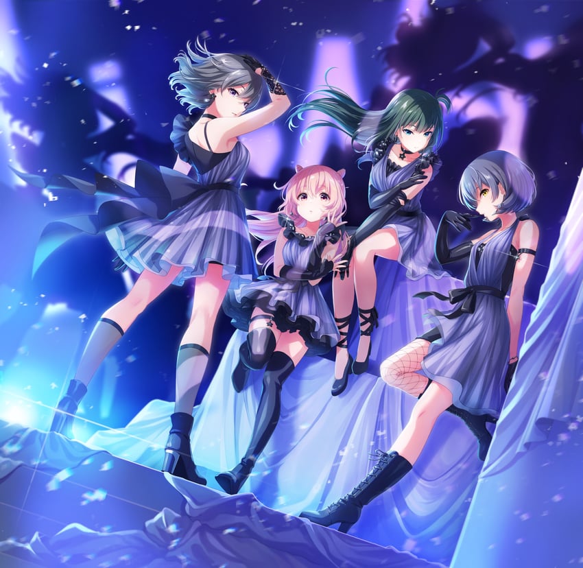 kanzaki rio, igawa aoi, akazaki kokoro, and komiyama ai (idoly pride) drawn by qp:flapper
