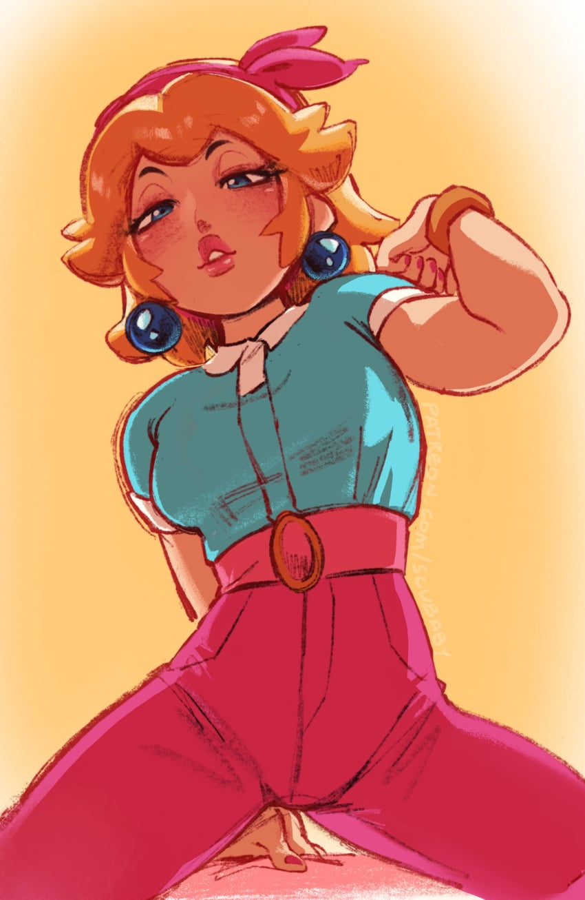 princess peach (mario and 2 more) drawn by scubaby