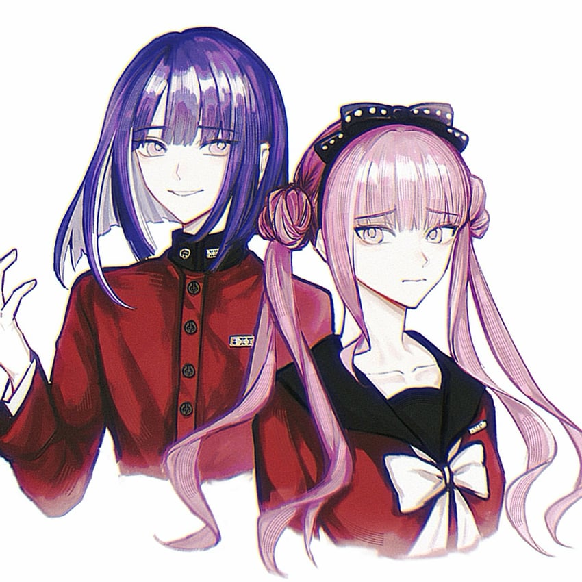 tsukumo kako and tsukumo ima (the hundred line -last defense academy-) drawn by mizu-u