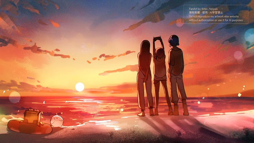 amate yuzuriha, haro, shuji ito, nyaan, and conch (gundam and 1 more) drawn by aki_(neyuki41028)