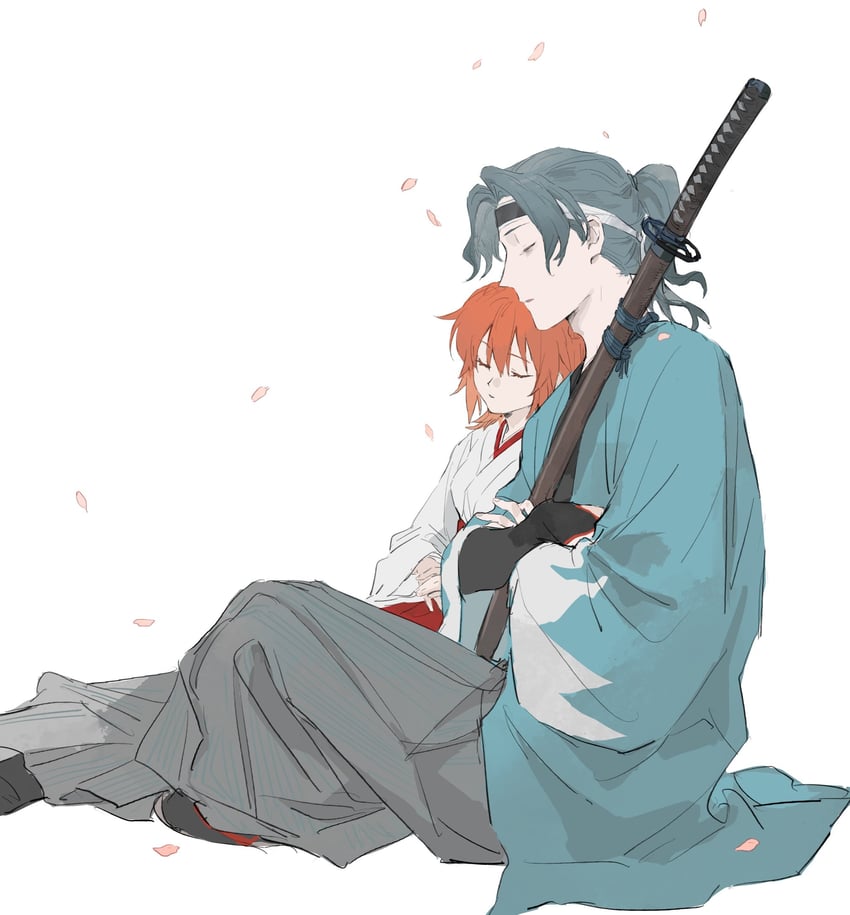 fujimaru ritsuka and saitou hajime (fate and 1 more) drawn by mimulishizi