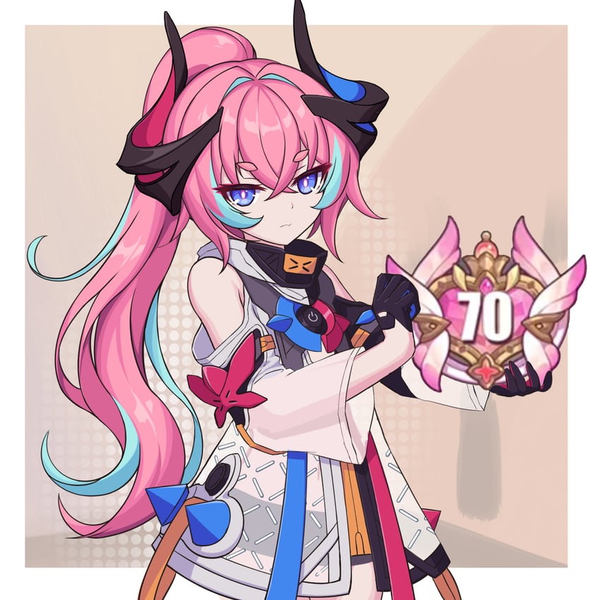 rozaliya olenyeva and delta (honkai and 1 more) drawn by budesonide