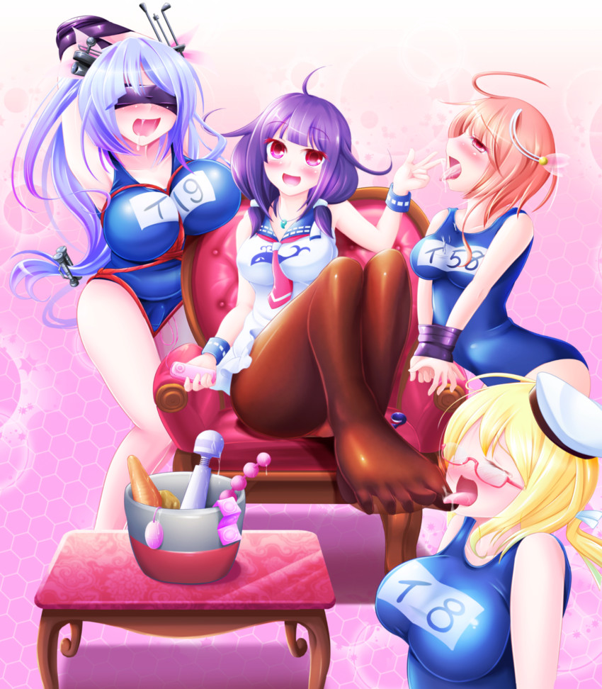 i-19, i-58, taigei, and i-8 (kantai collection) drawn by tamagawa_yakkyou