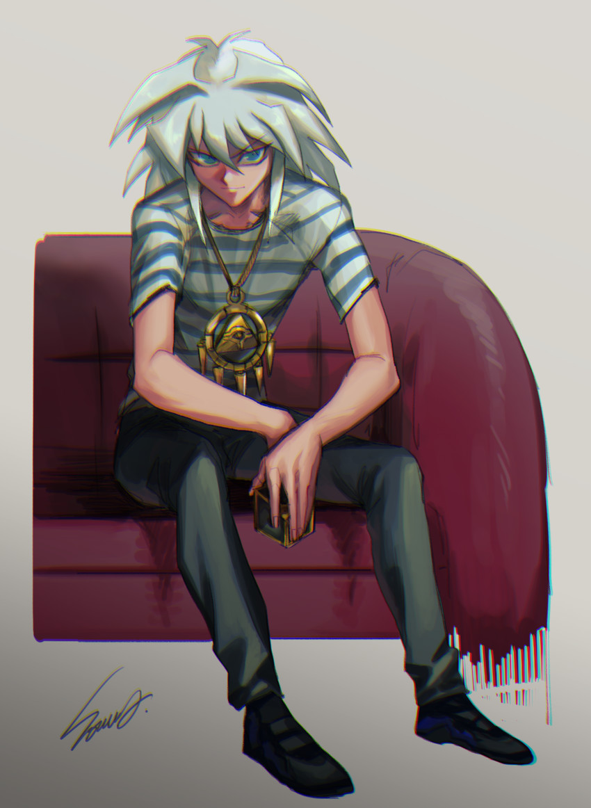 yami bakura and bakura ryou (yu-gi-oh!) drawn by souma_(soumadian)