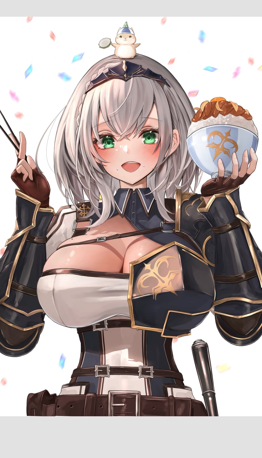 shirogane noel and pop (hololive) drawn by maison_de_cante