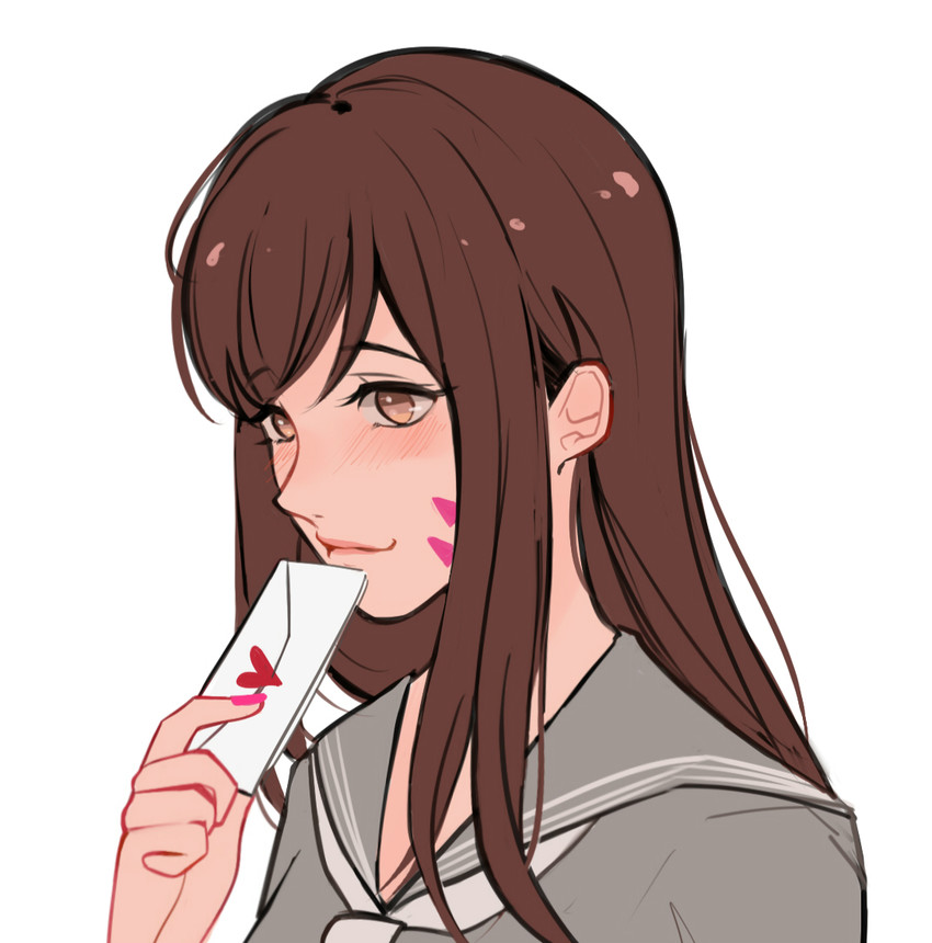d.va (overwatch and 1 more) drawn by bjmaki