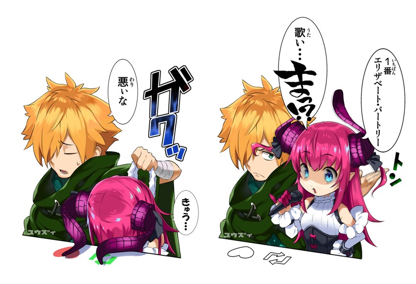 elizabeth bathory and robin hood (fate and 3 more) drawn by yuuzii