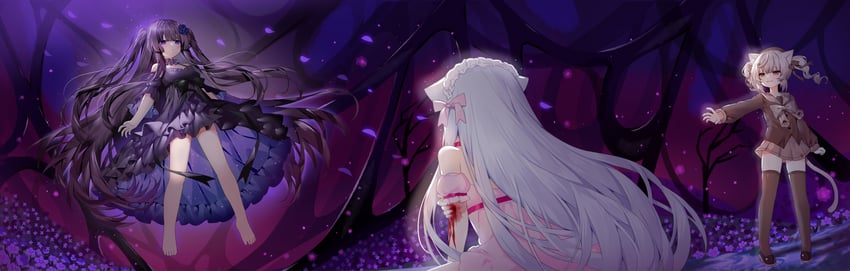 nyaruru, irin, and sakura (nyaruru fishy fight) drawn by guo_jiang_mullay
