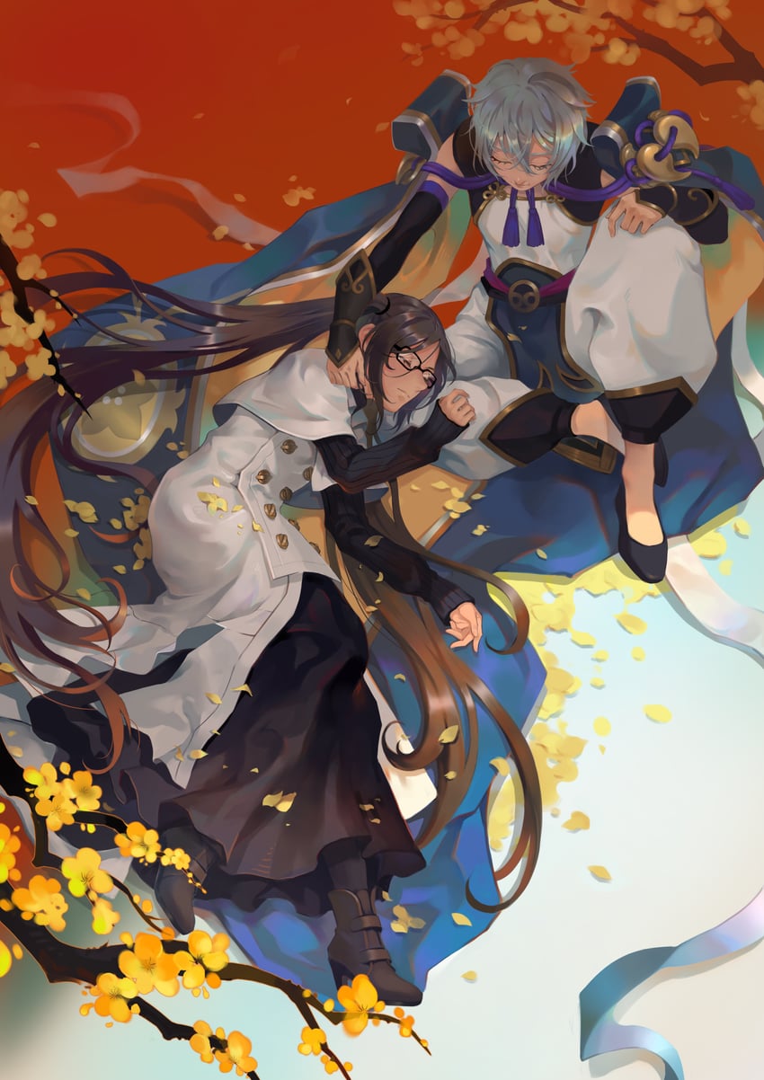 yu mei-ren, prince of lan ling, and akuta hinako (fate and 1 more) drawn by zhang_junyi