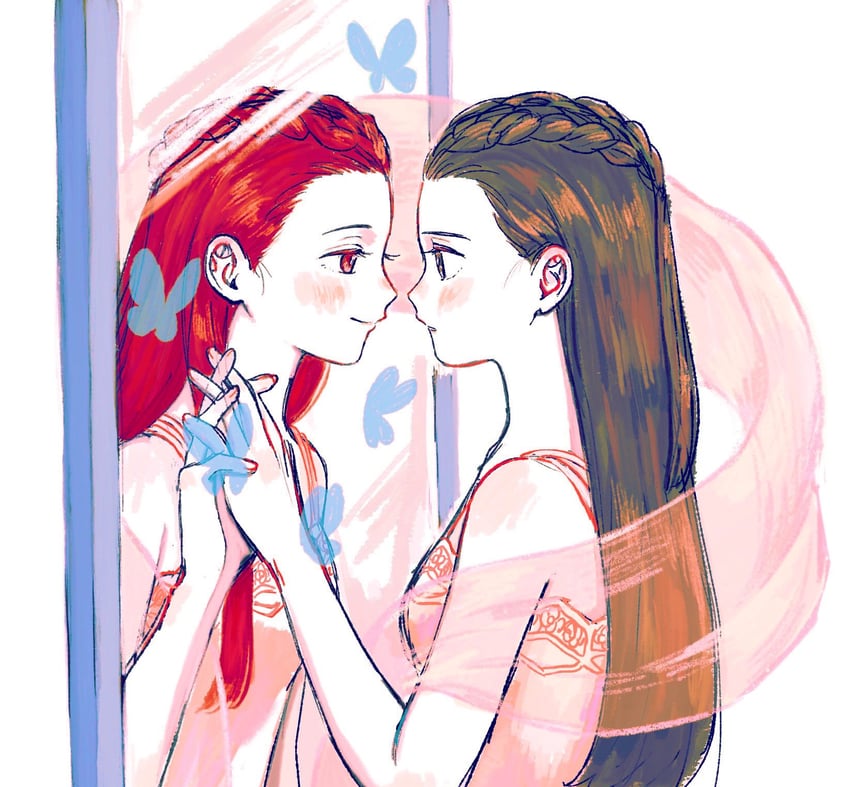 dahlia hawthorne and iris (ace attorney and 1 more) drawn by renshu_usodayo
