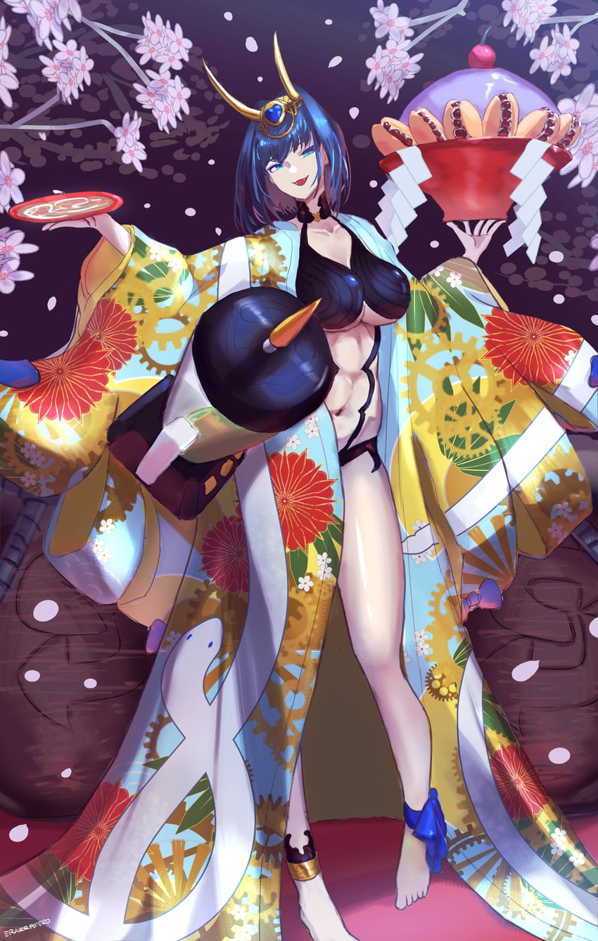 ouro kronii and shuten douji (fate and 3 more) drawn by erasorpepero