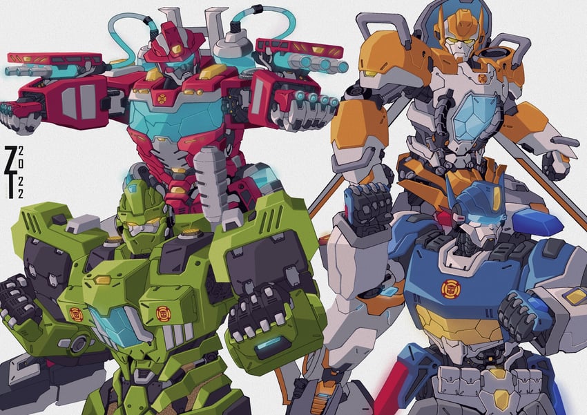 heatwave, blades, chase, and boulder (transformers and 1 more) drawn by lextodrawstuff