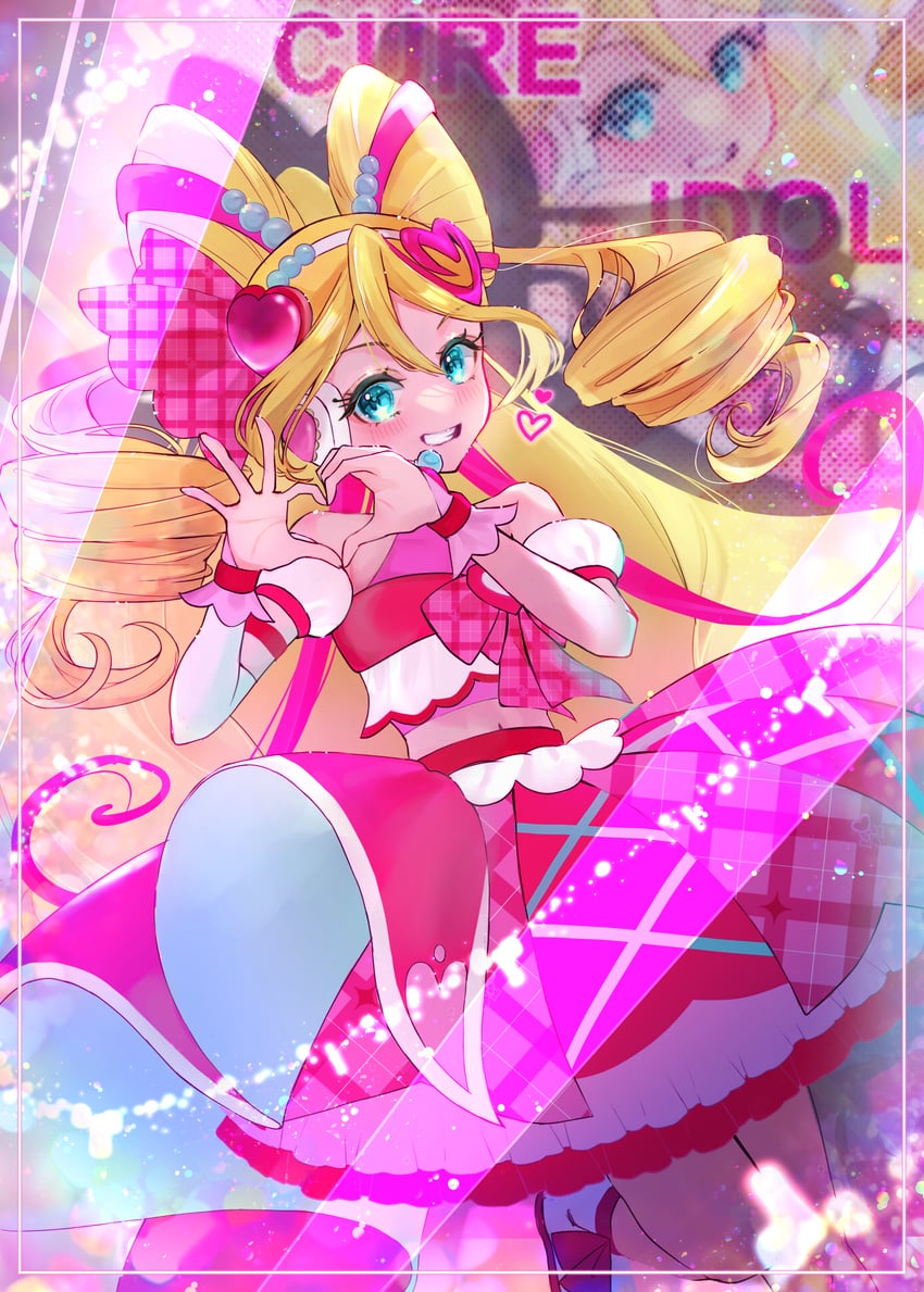 sakura uta and cure idol (precure and 1 more) drawn by minccino7