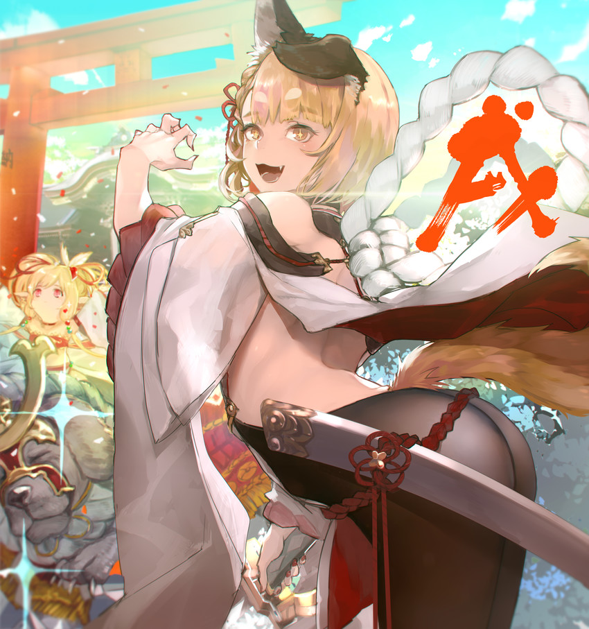 vajra, mahira, and garjana (granblue fantasy) drawn by kumonji_aruto