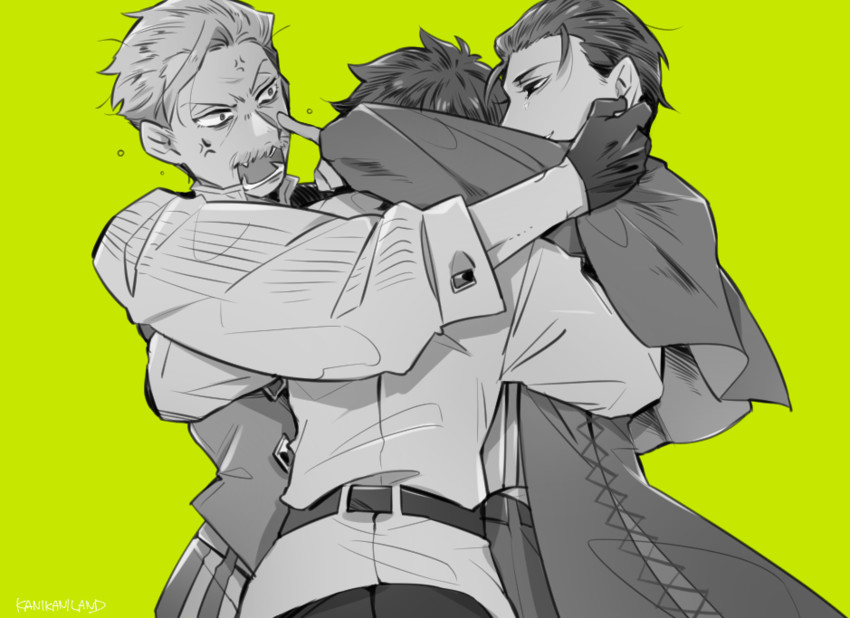 fujimaru ritsuka, james moriarty, and sherlock holmes (fate and 1 more) drawn by kanikaniland