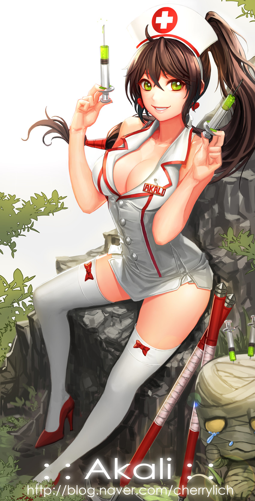 akali, amumu, and nurse akali (league of legends) drawn by daeho_cha
