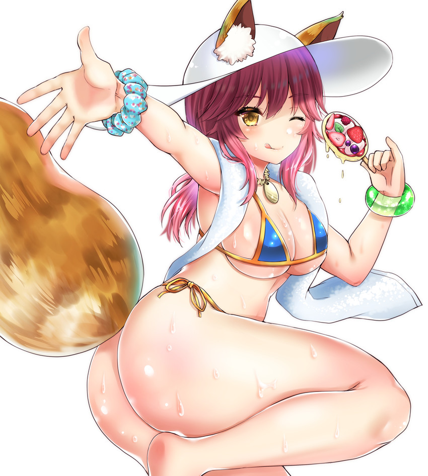tamamo and tamamo no mae (fate and 1 more) drawn by yuzuri_ai