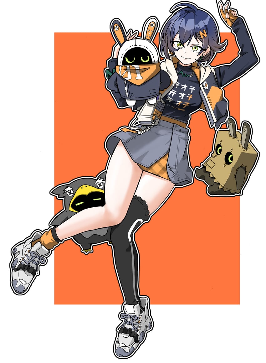belle, eous, bagboo, and penguinboo (zenless zone zero) drawn by tanko3203