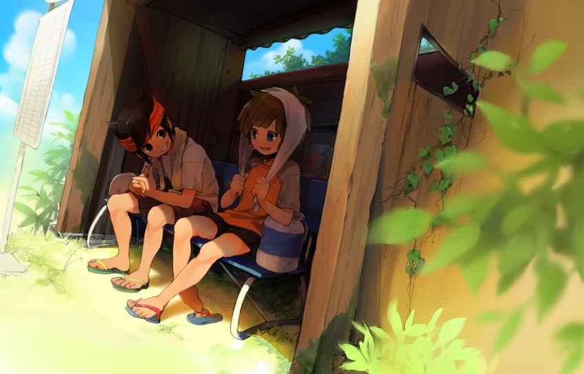 endou mamoru and tachimukai yuuki (inazuma eleven) drawn by shiogochi