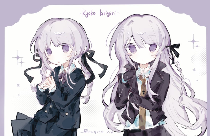 kirigiri kyoko (danganronpa and 2 more) drawn by fen_mao_yanjing_chu