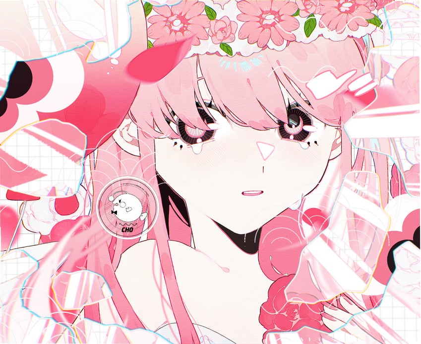 megurine luka (vocaloid and 1 more) drawn by cho96850