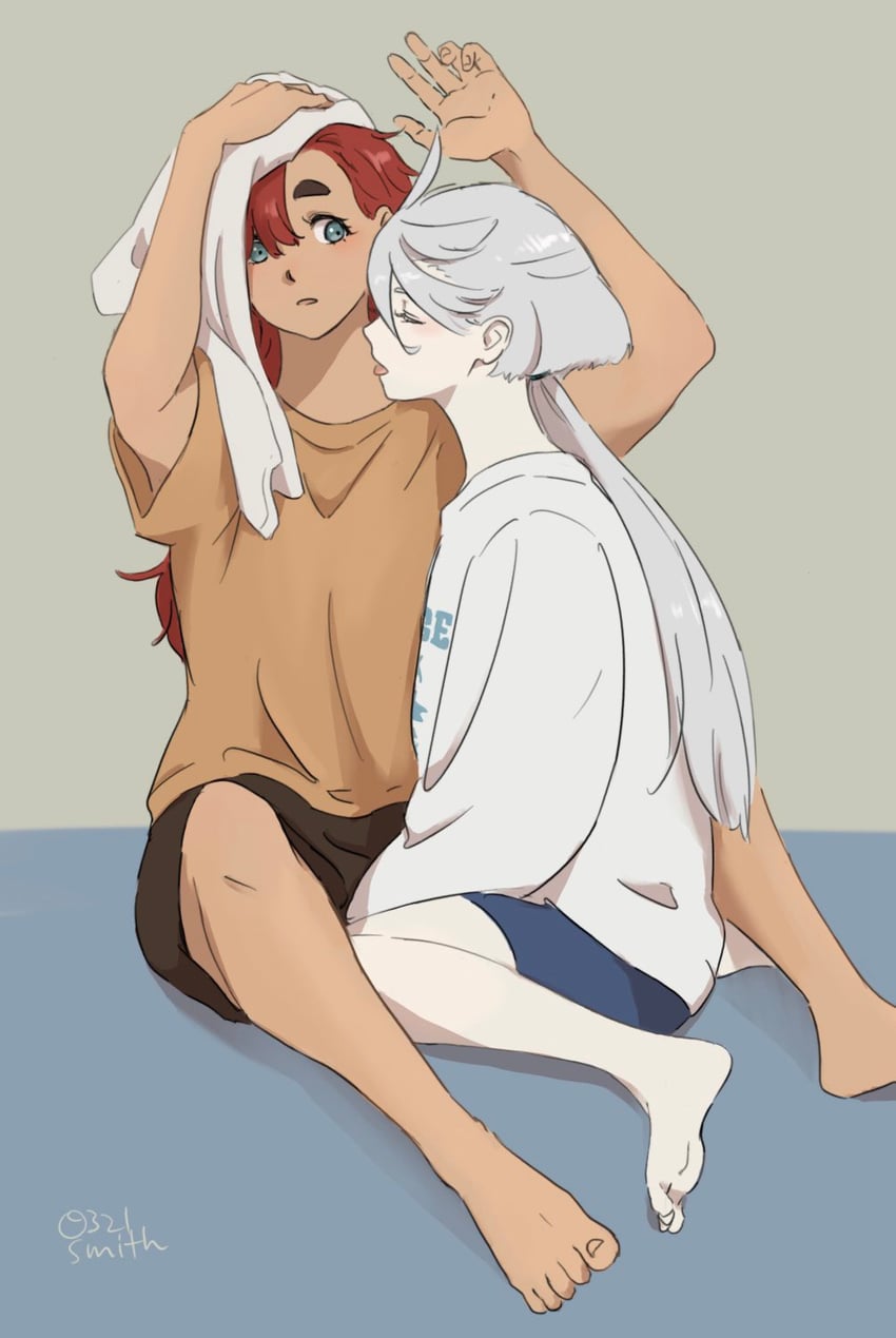 suletta mercury and miorine rembran (gundam and 1 more) drawn by 0321smith