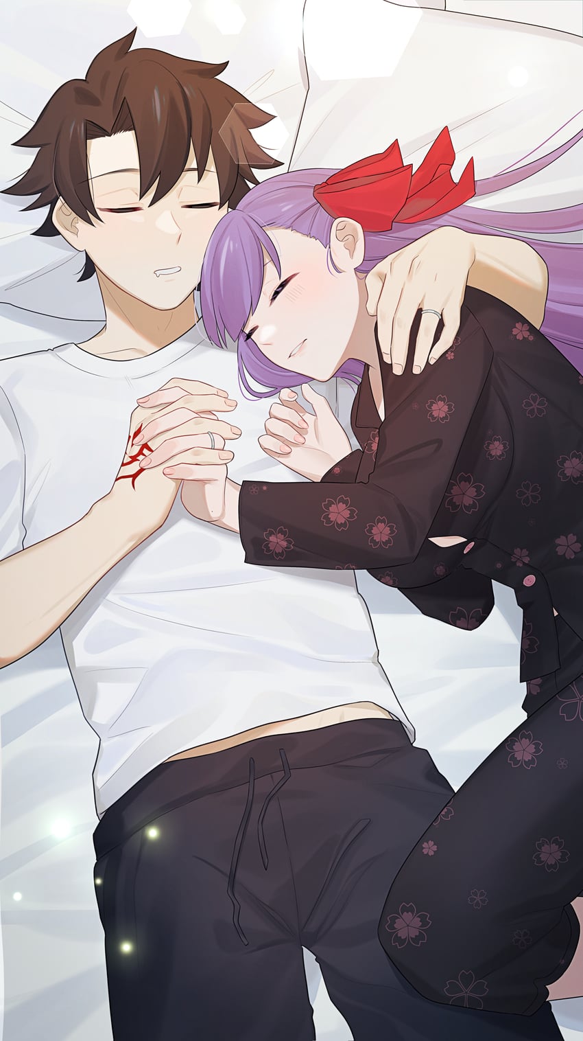 fujimaru ritsuka and bb (fate and 1 more) drawn by tebamaru