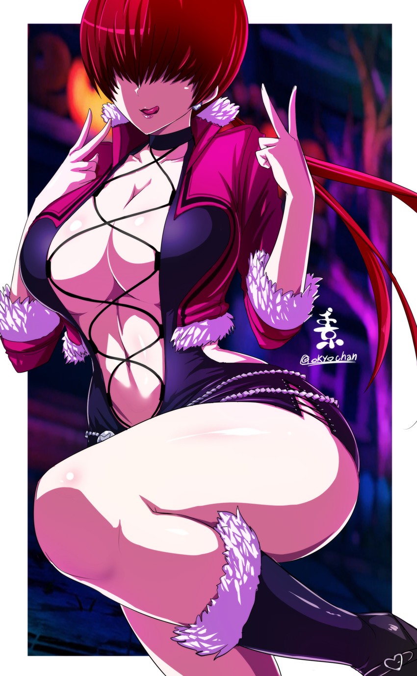 shermie (the king of fighters and 1 more) drawn by okyou