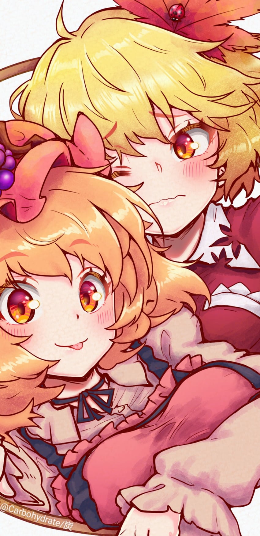 aki minoriko and aki shizuha (touhou) drawn by carbohydrate_(asta4282)
