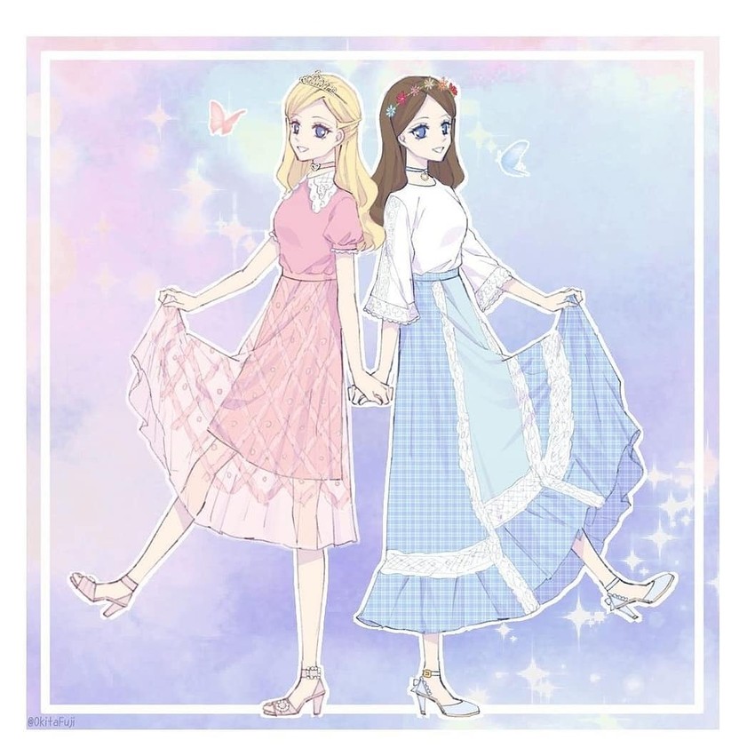 barbie, anneliese, and erika (barbie and 1 more) drawn by okitafuji