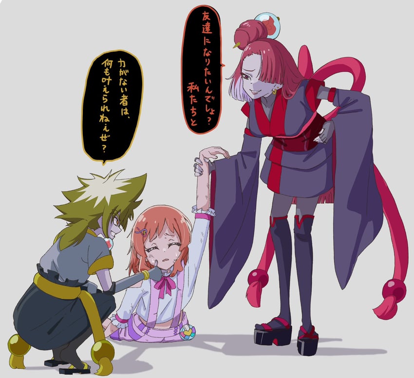 inukai iroha, zakuro, and torame (precure and 1 more) drawn by akizora_(aki_precure)