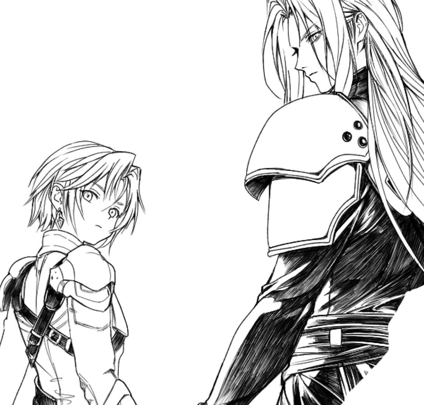 sephiroth (final fantasy and 2 more) drawn by makix5s