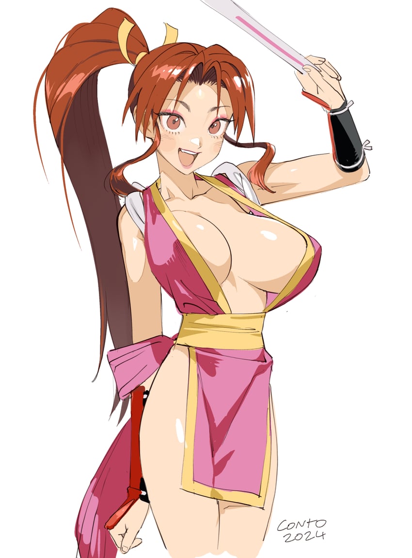 shiranui mai (the king of fighters and 1 more) drawn by conto
