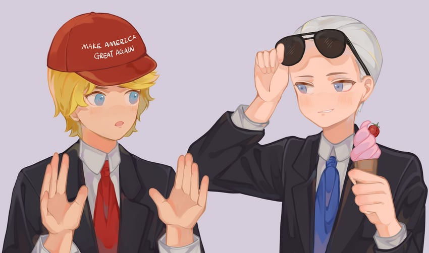 donald trump and joe biden (real life) drawn by erguangzi