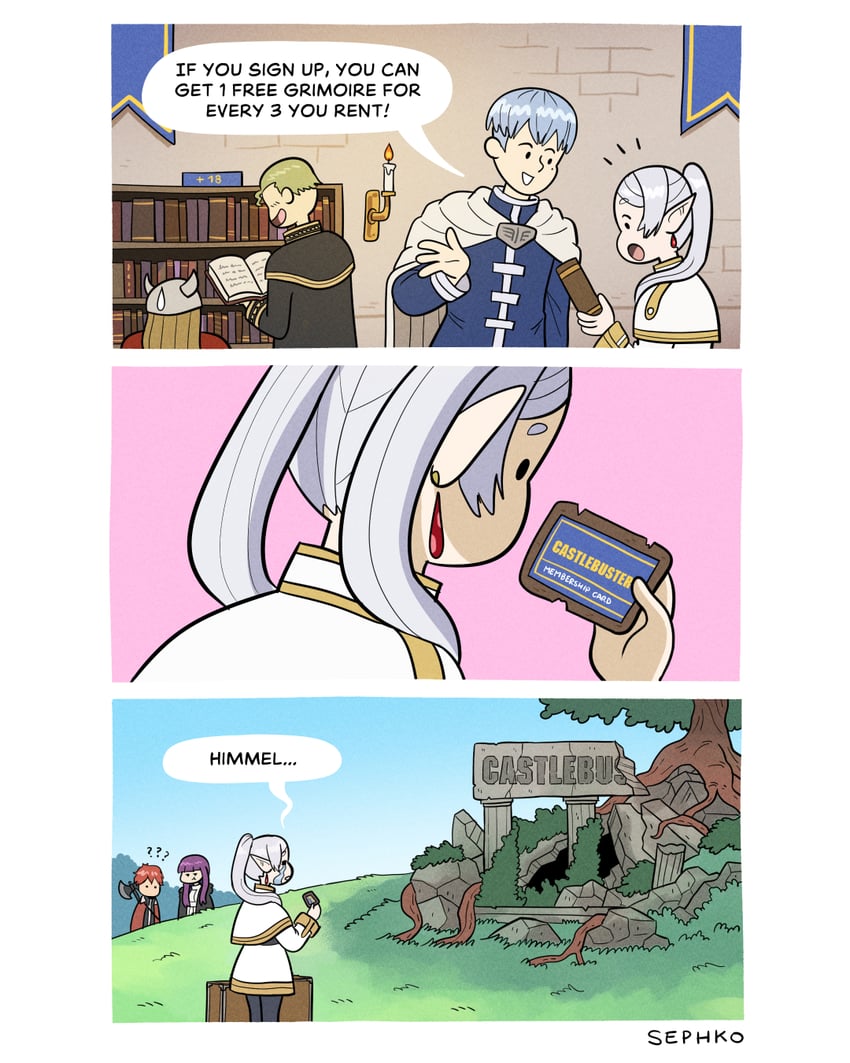 frieren, fern, stark, himmel, eisen, and 1 more (sousou no frieren and 1 more) drawn by gojko_franulic