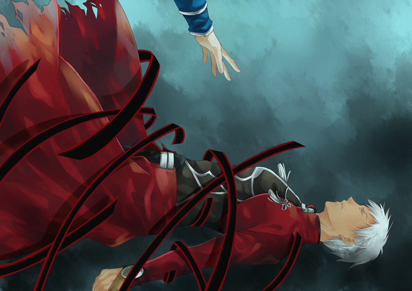 cu chulainn and archer (fate and 1 more) drawn by hwen118