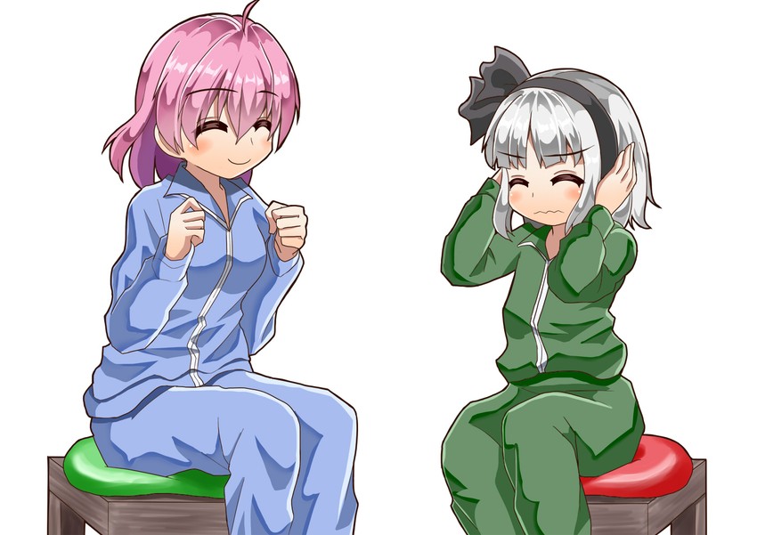 konpaku youmu and saigyouji yuyuko (touhou) drawn by sugiyama_ichirou