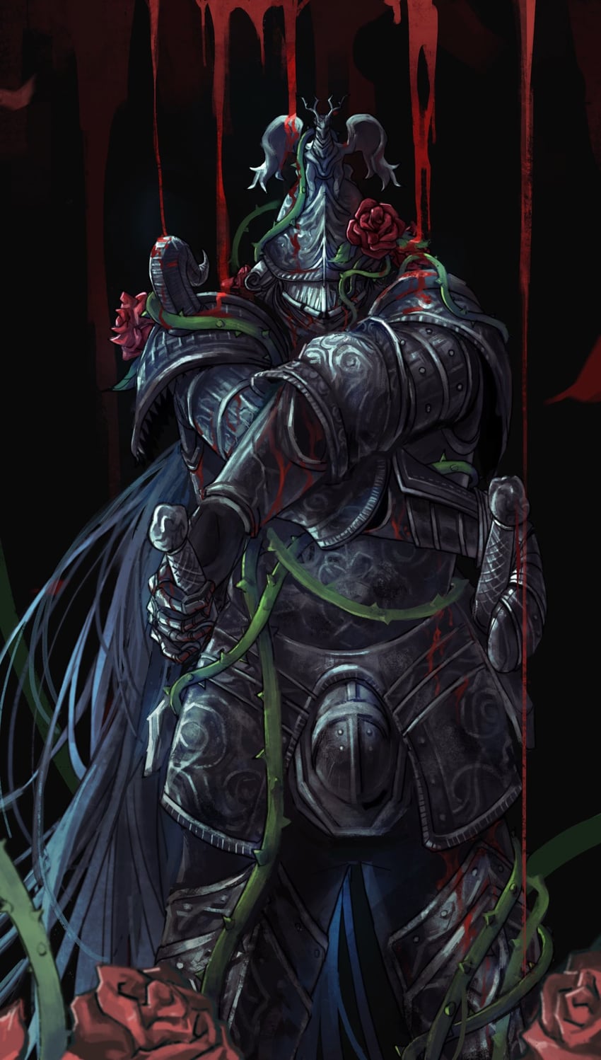 banished knight and banished knight oleg (elden ring) drawn by tworain_w