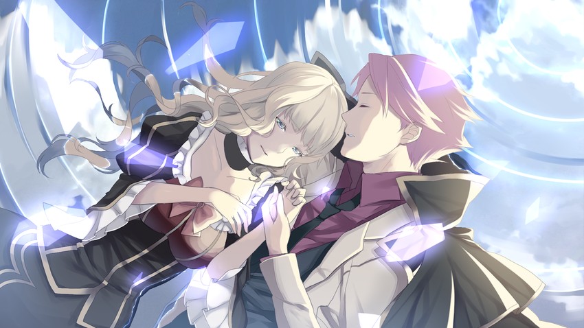 beatrice and ushiromiya battler (umineko no naku koro ni) drawn by kouichirou
