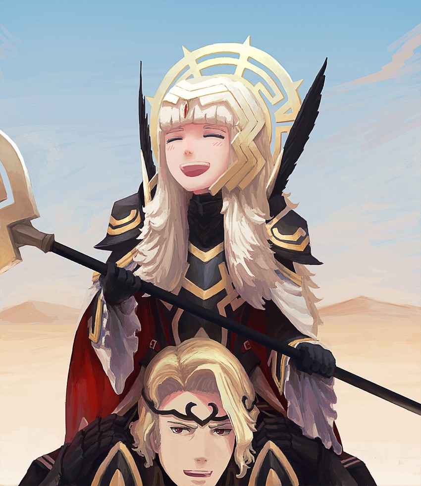 xander and veronica (fire emblem and 2 more) drawn by fakewaffle