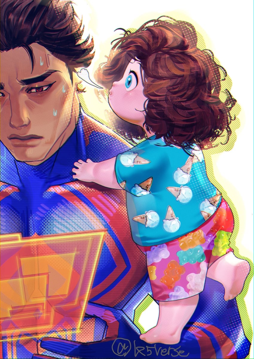 miguel o'hara and mayday parker (marvel and 3 more) drawn by k5verse