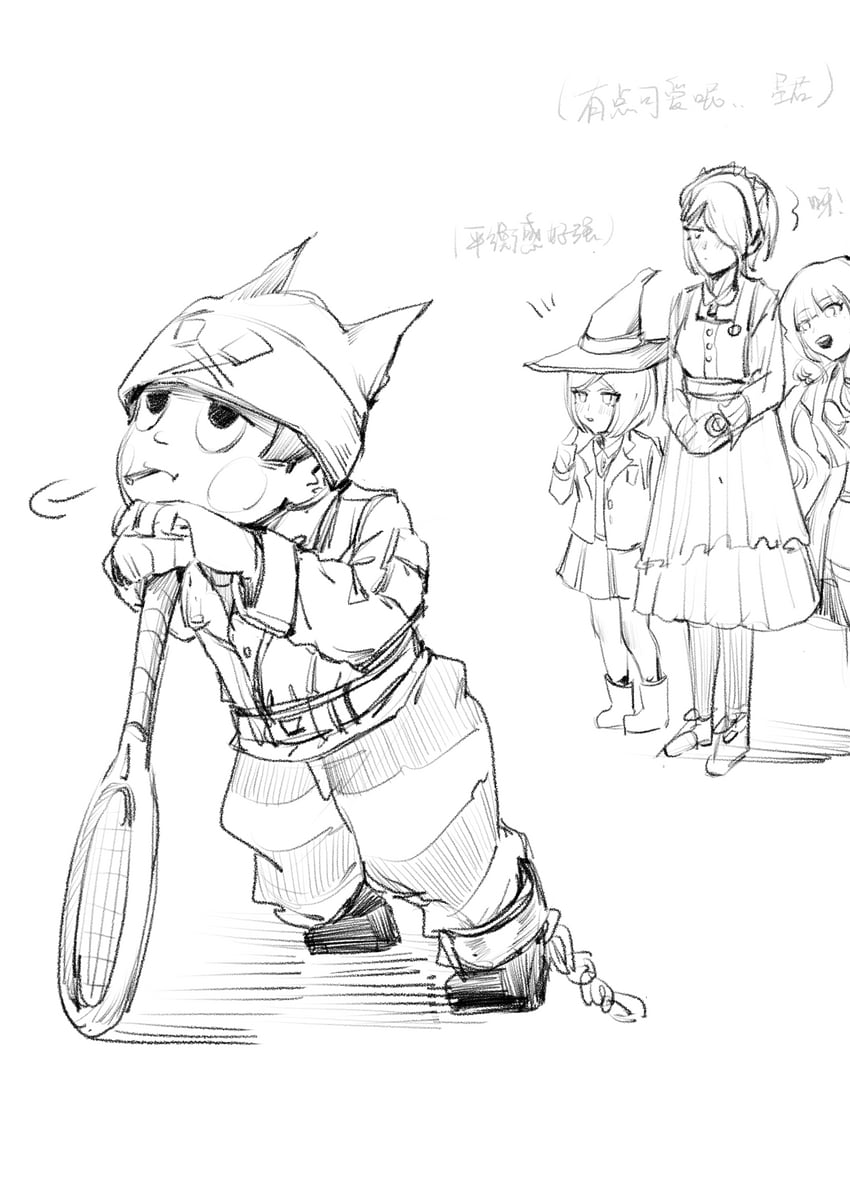 yumeno himiko, yonaga angie, tojo kirumi, and hoshi ryoma (danganronpa and 1 more) drawn by wuwuwu_shagou